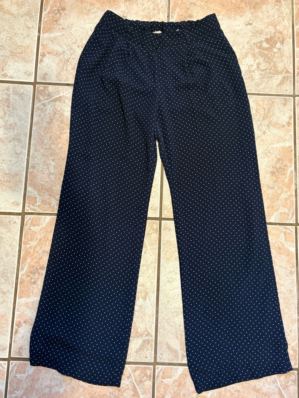 michael kors polka dot wide leg airy trousers office blokecore quiet luxury